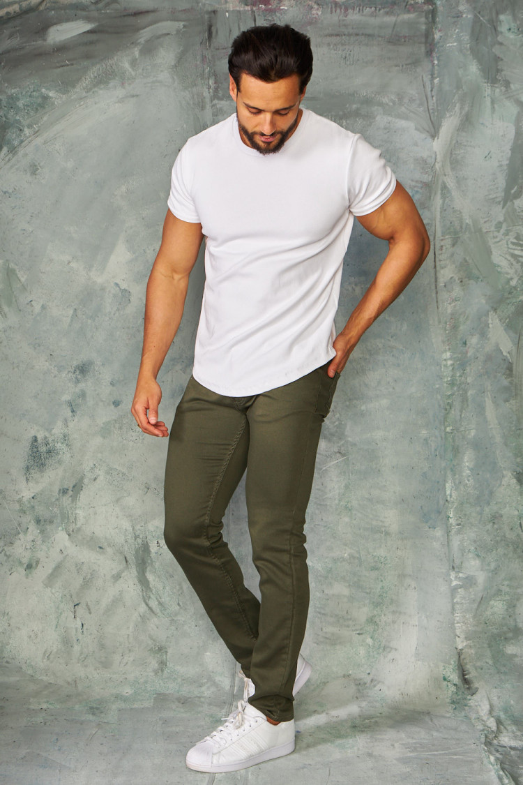 Jeans slim kaki basic
