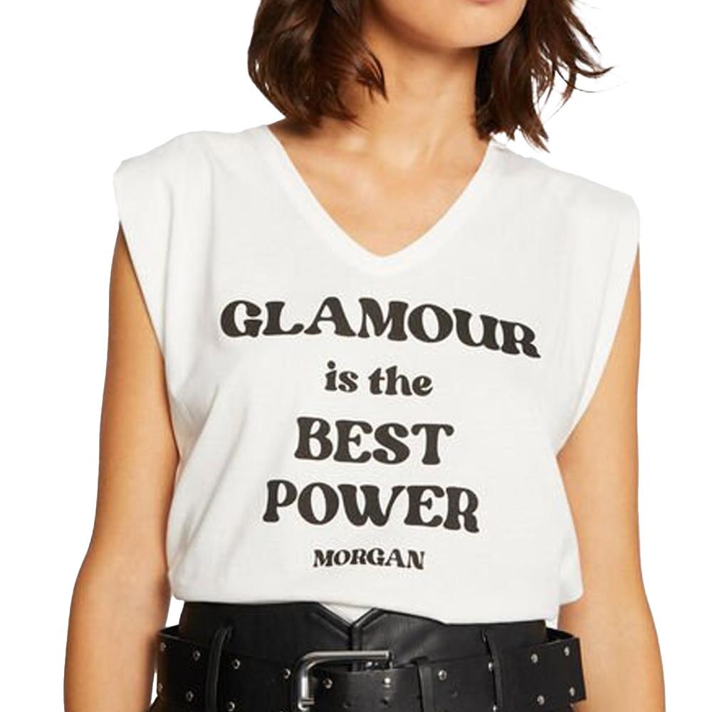 Morgan T-shirt Blanc Femme Morgan Glami