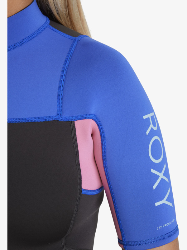 2/2mm Prologue+ Springsuit manches courtes back zip Bleu Femme