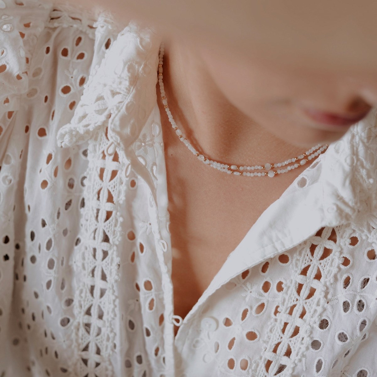 Collier et bracelet Paloma en pierres de Lune