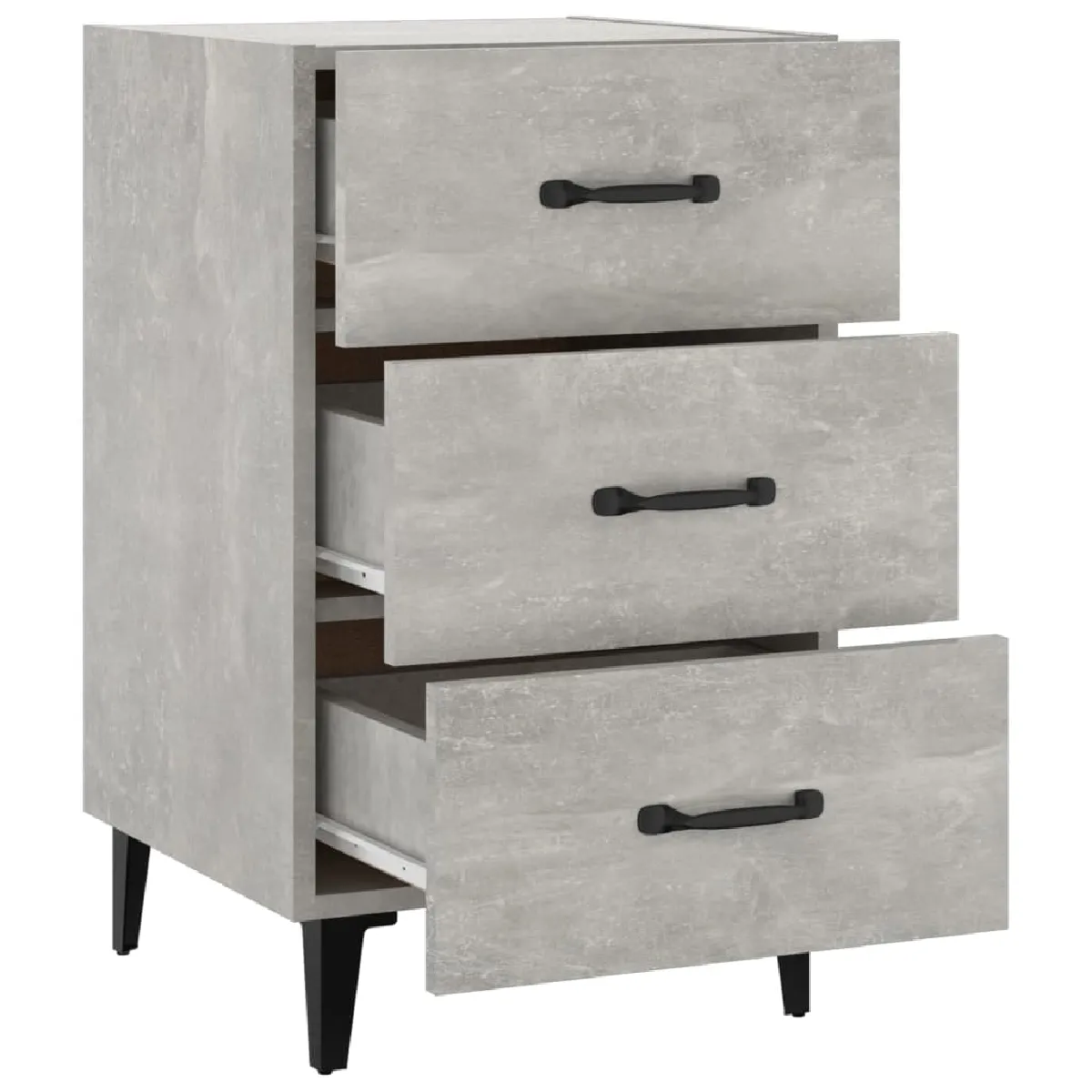 Vidaxl VIDA+ Table de chevet Gris béton 40x40x66 cm