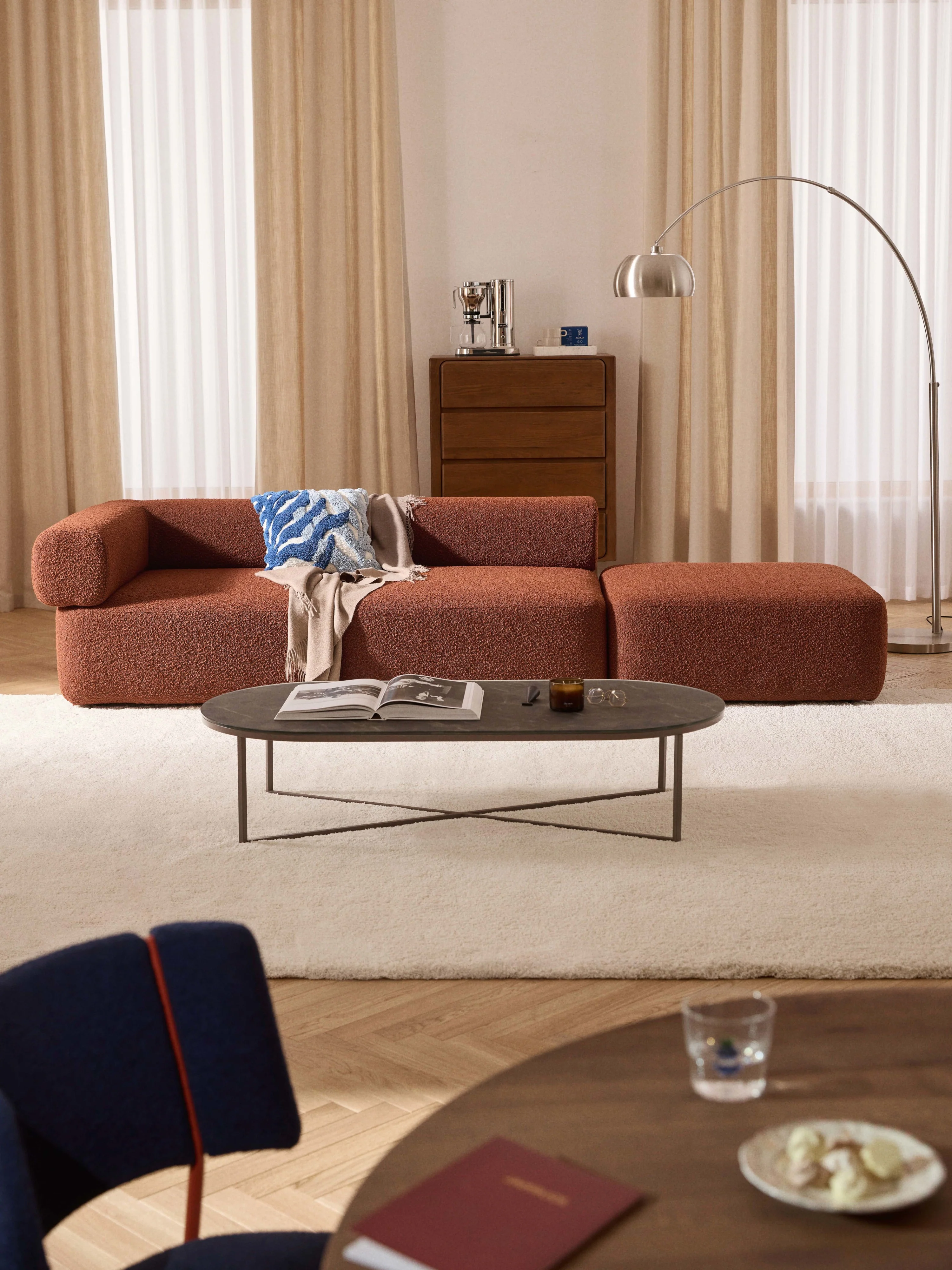 Modulaire bouclé poef Anton