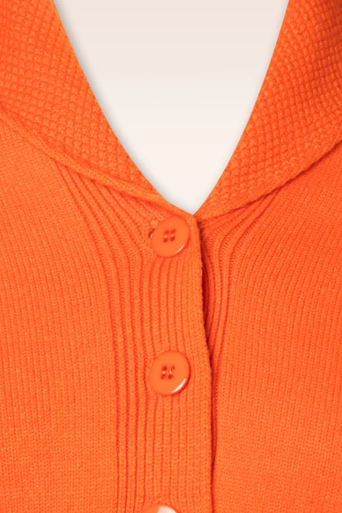 Banned Retro Violet cardigan in pompoen oranje