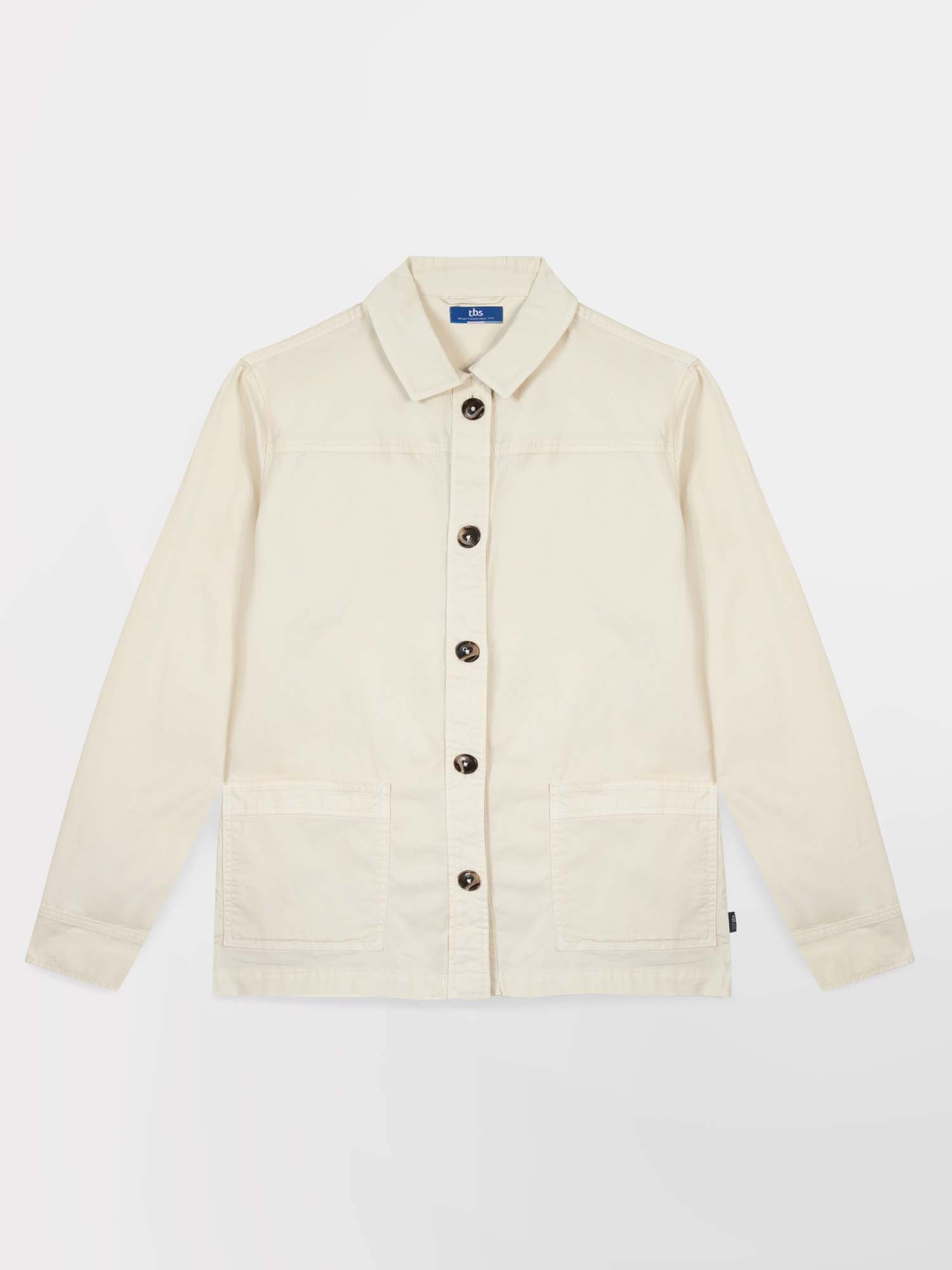 Veste Femme Légère Coton Stretch Blanc