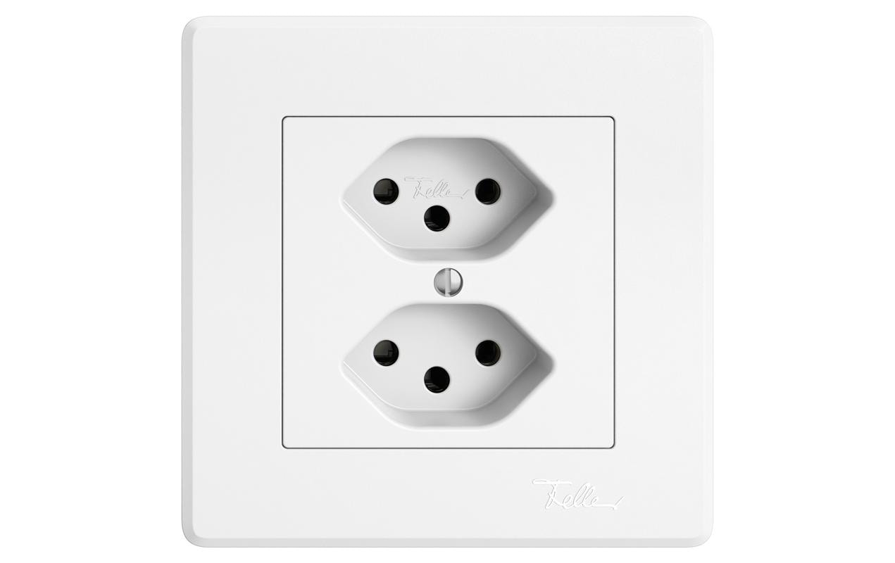 Steckdose UP T13 2xT13Unterputz-Steckdose mit SNAPFIX-Befestigungssystem
