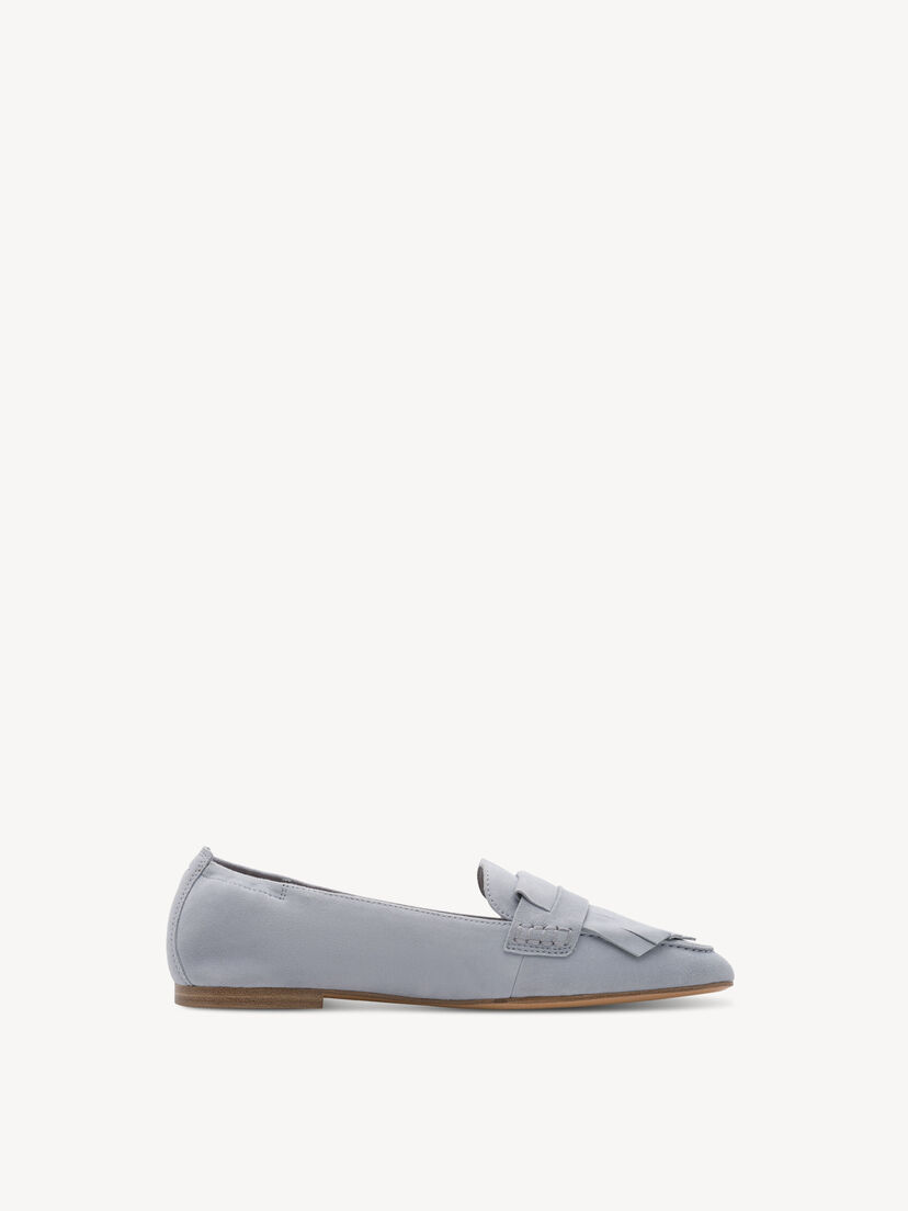 Leren Instappers - blauw