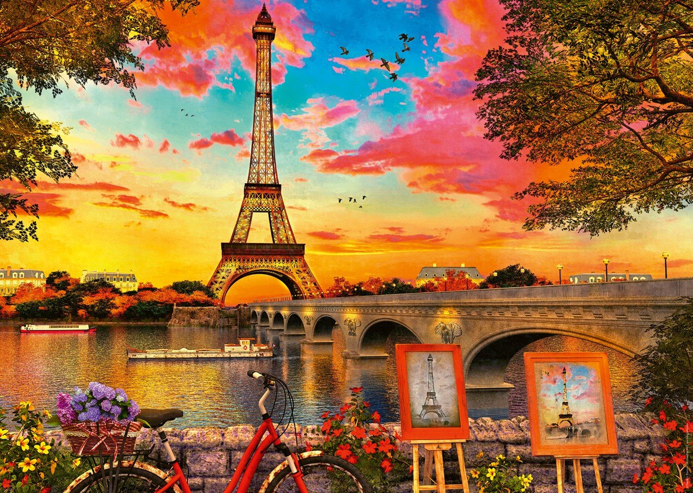 Ravensburger - Puslespil The Banks Of The Seine 1000 brikker