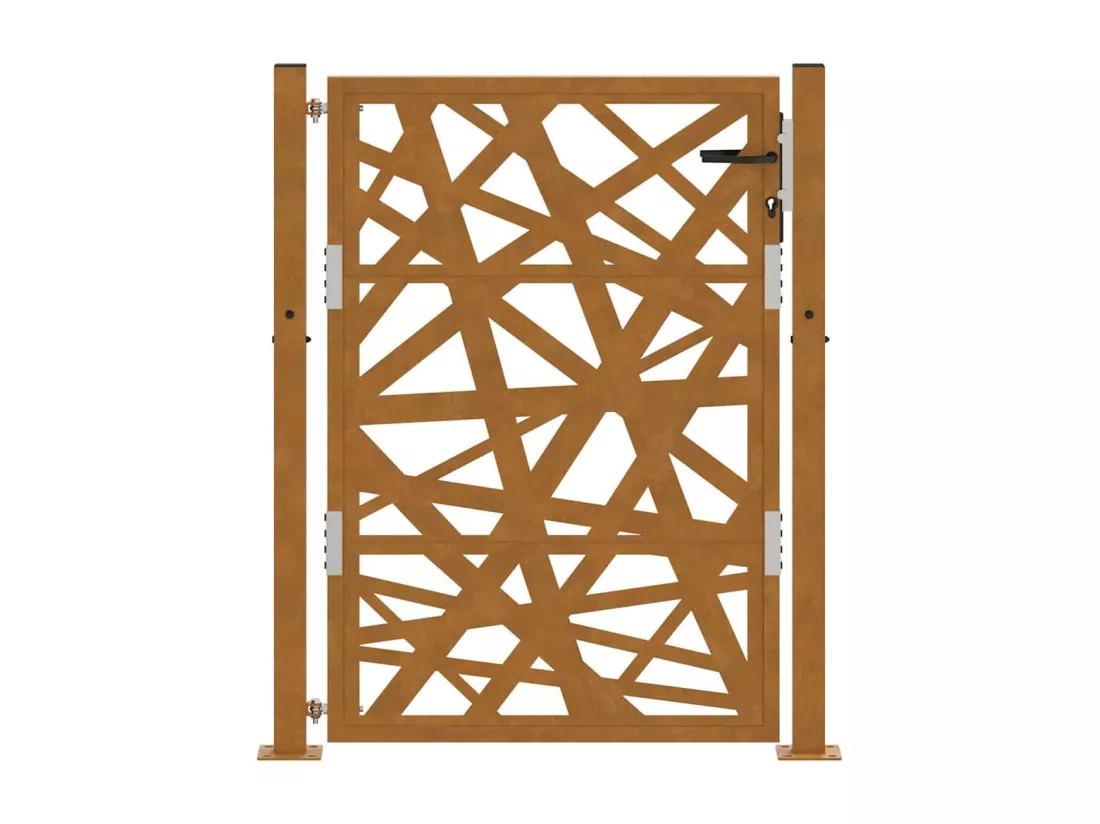 Porte de jardin acier résistant aux intempéries design lumière