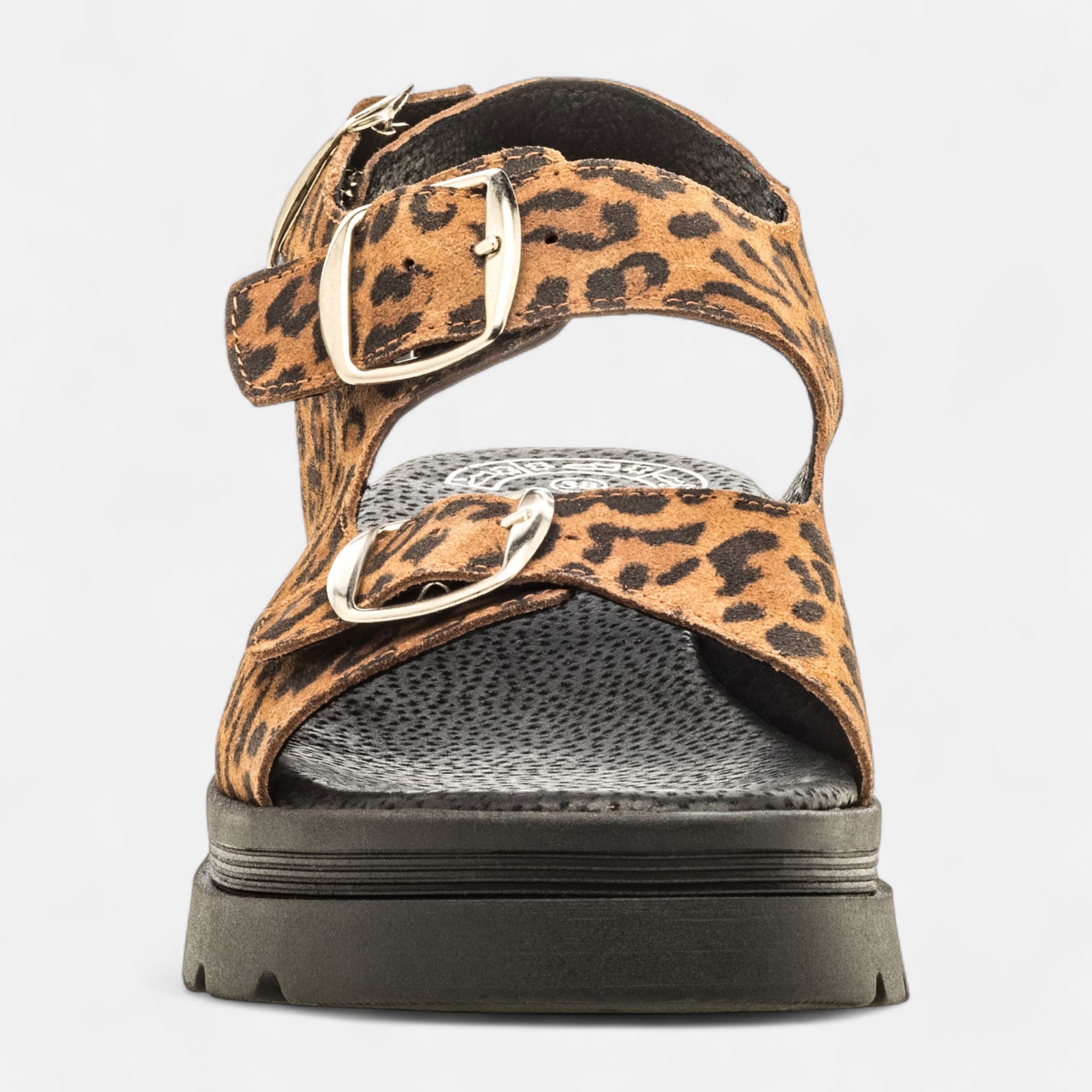 Sandales Femme en cuir camel