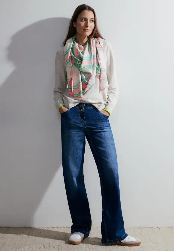 Kariertes Halstuch - vibrant coral