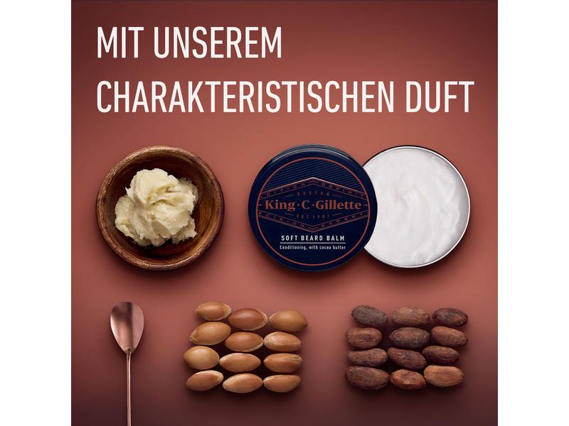 King C. Gillette Bartbalsam 100 ml Bartbalsam mit Sheabutter, Arganöl, und Kakaobutter