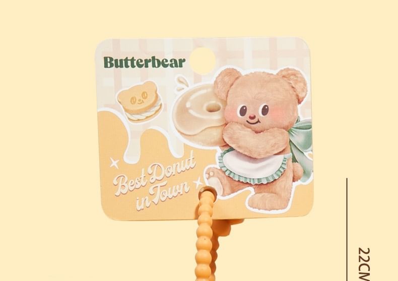 Butterbear - Butterbear Cookie Siliconen Sleutelhanger