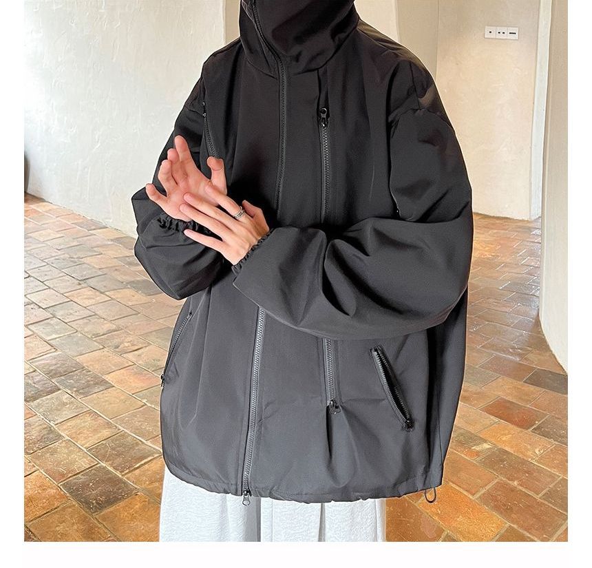 FOEV - Effen parka met capuchon en rits