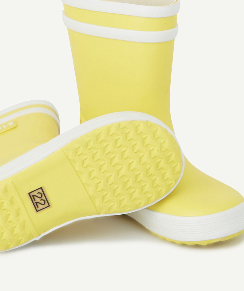 AIGLEBOTTES EN CAOUTCHOUC JAUNE PREMIERS PAS BÉBÉ BABYFLAC