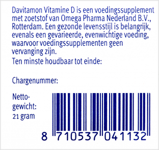Davitamon Vitamine D Kind Smelttabletten 150TB