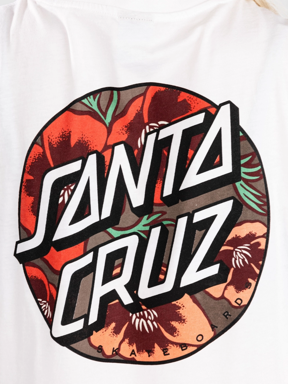 Santa Cruz Big Poppy Infill Dot T-Shirt white
