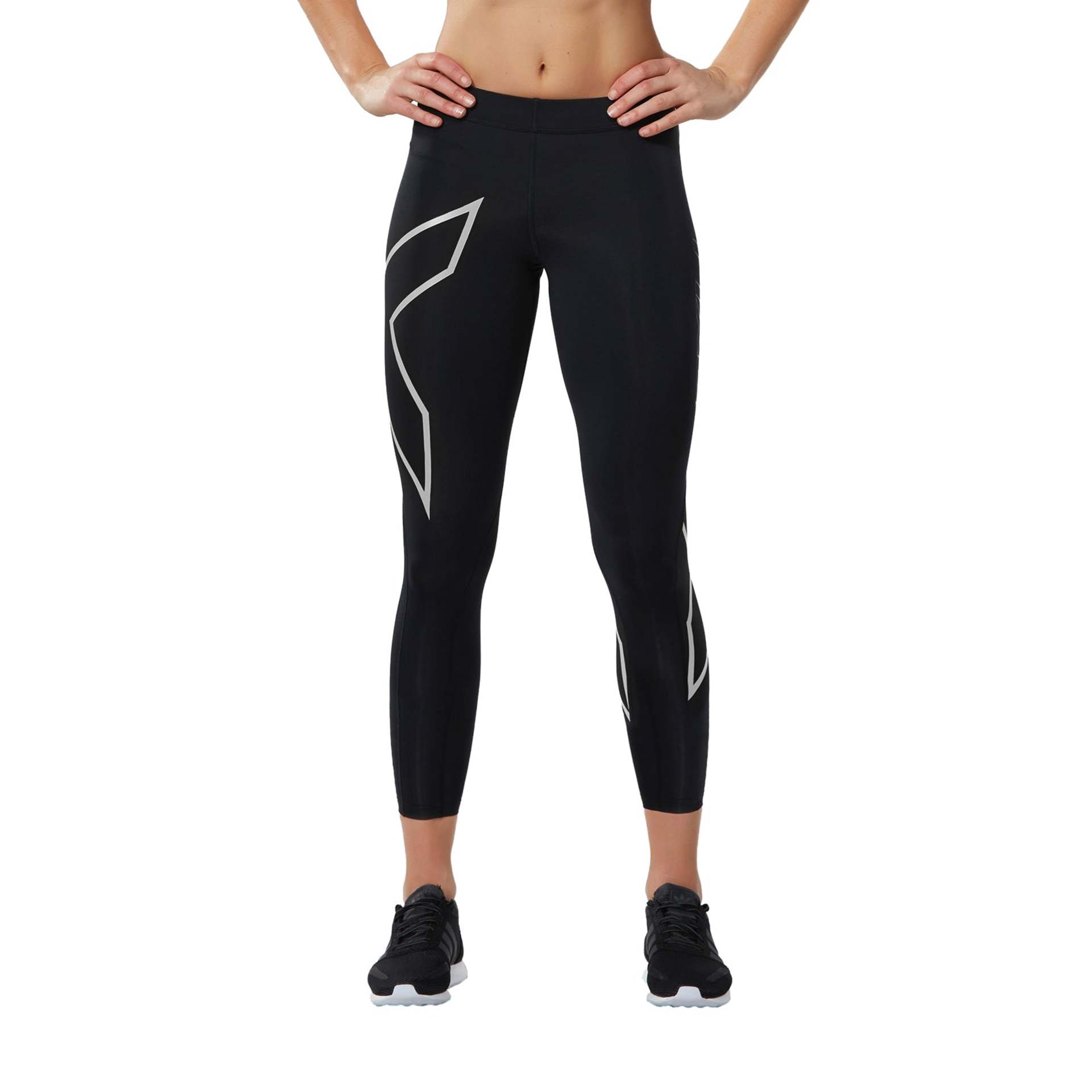 2XU Core Compression 7/8 Broek Zwart/Zilver Dames