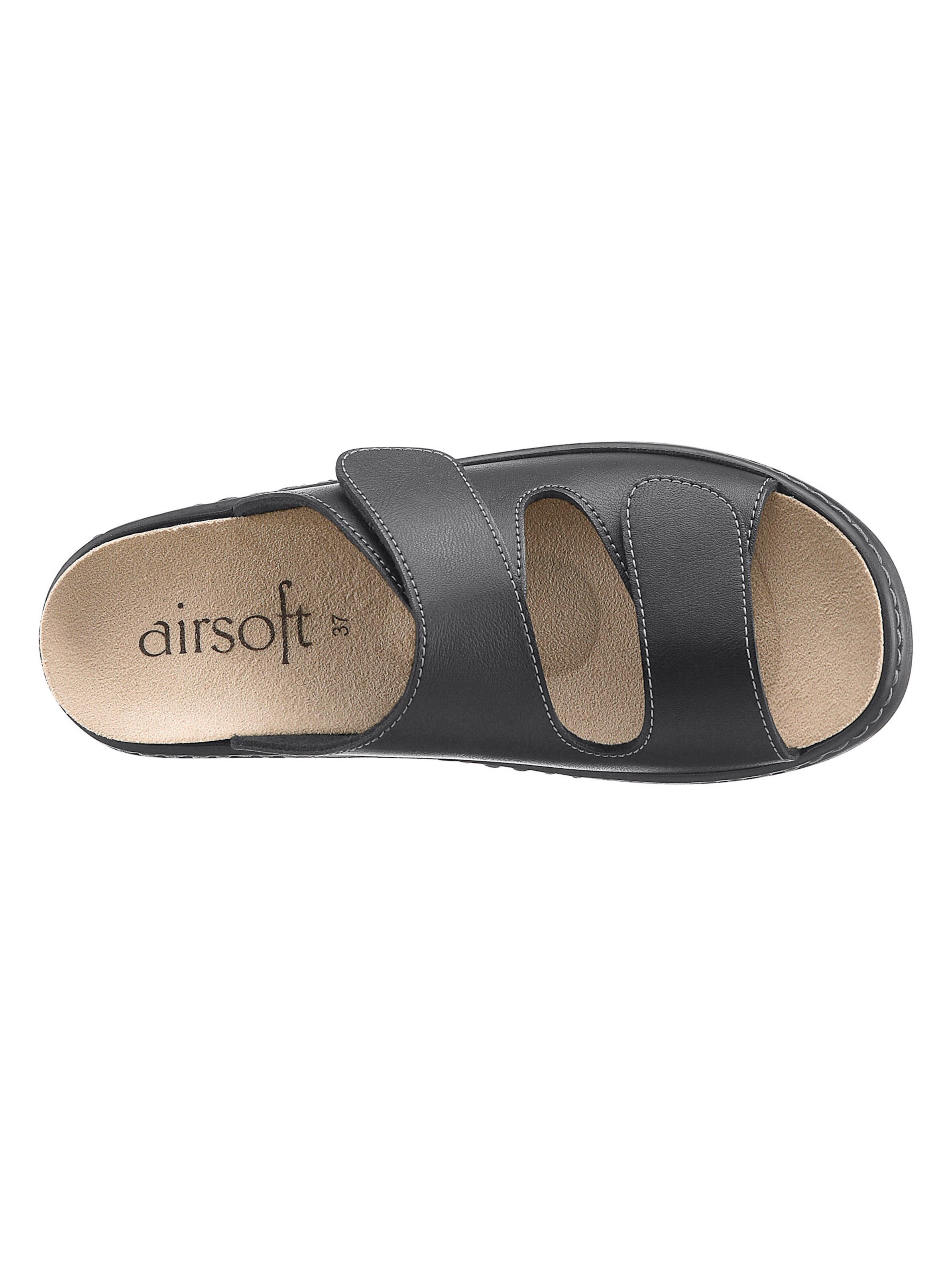 airsoft comfort+ Pantolette in schwarz