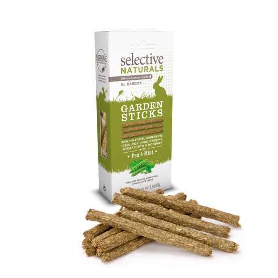 Friandise Batonnet naturel sans sucre pour lapin : Pois menthe