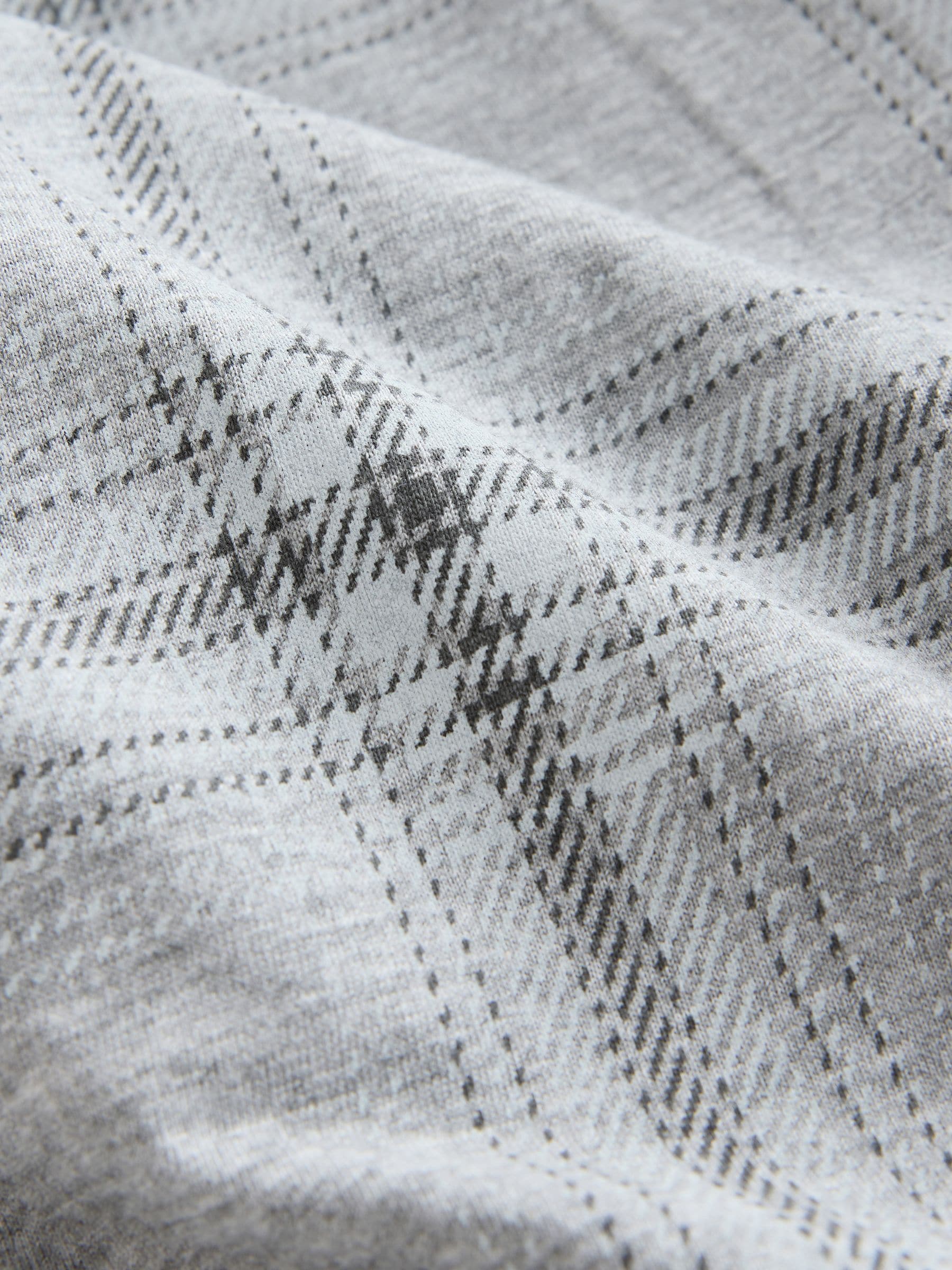 Grijs - Check Open Hem Jersey Pyjama Bottoms