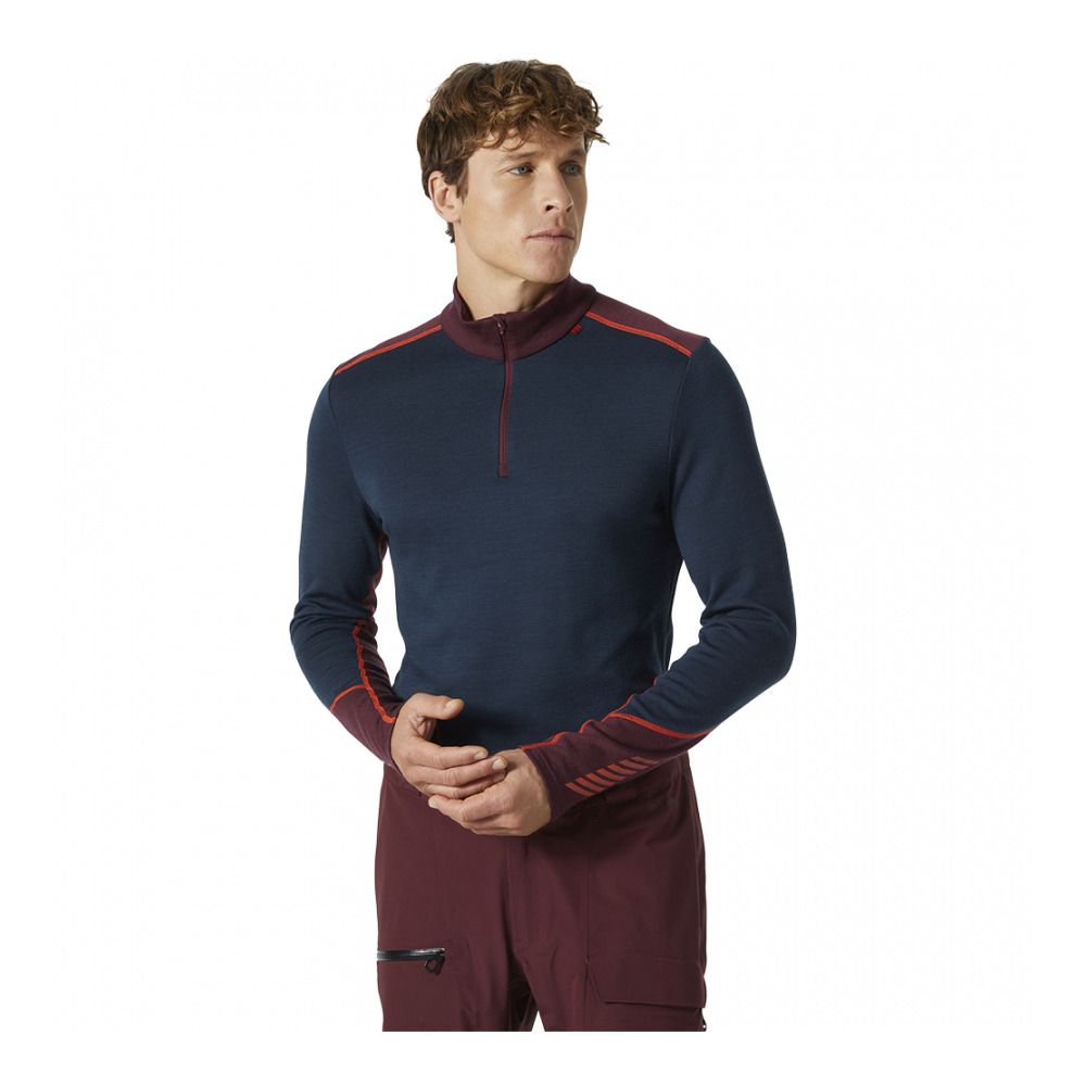 Helly Hansen LIFA MERINO MIDWEIGHT 1/2 ZIP - Sous-couche Homme midnight