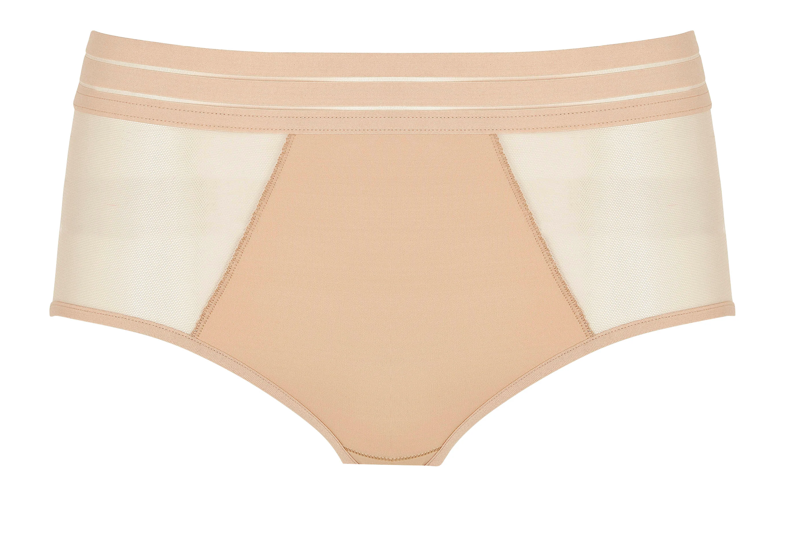 NUFIT - Culotte taille haute en microfibre | Beige