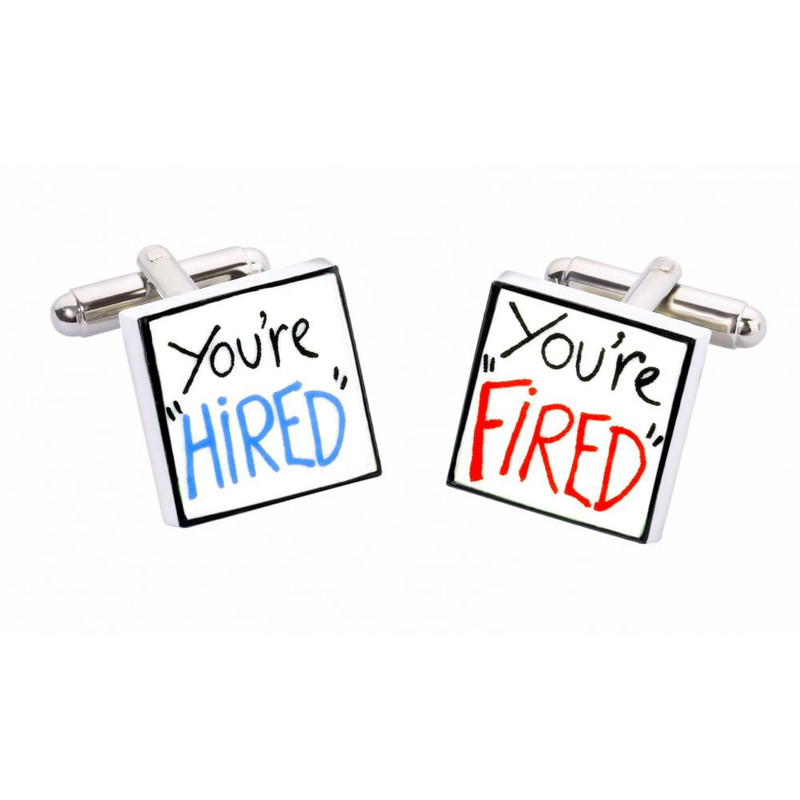 Boutons de manchette, Hired Fired, Bone China
