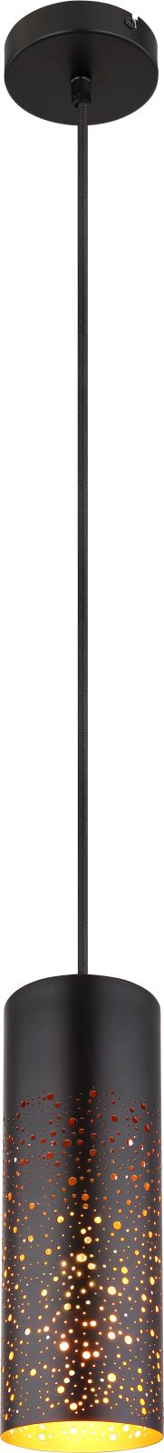Hängeleuchte - schwarz matt - Metall - Ø 10 cm