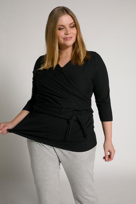 Bellieva-Wickelshirt, Skin to Skin, Rundhals, GOTS