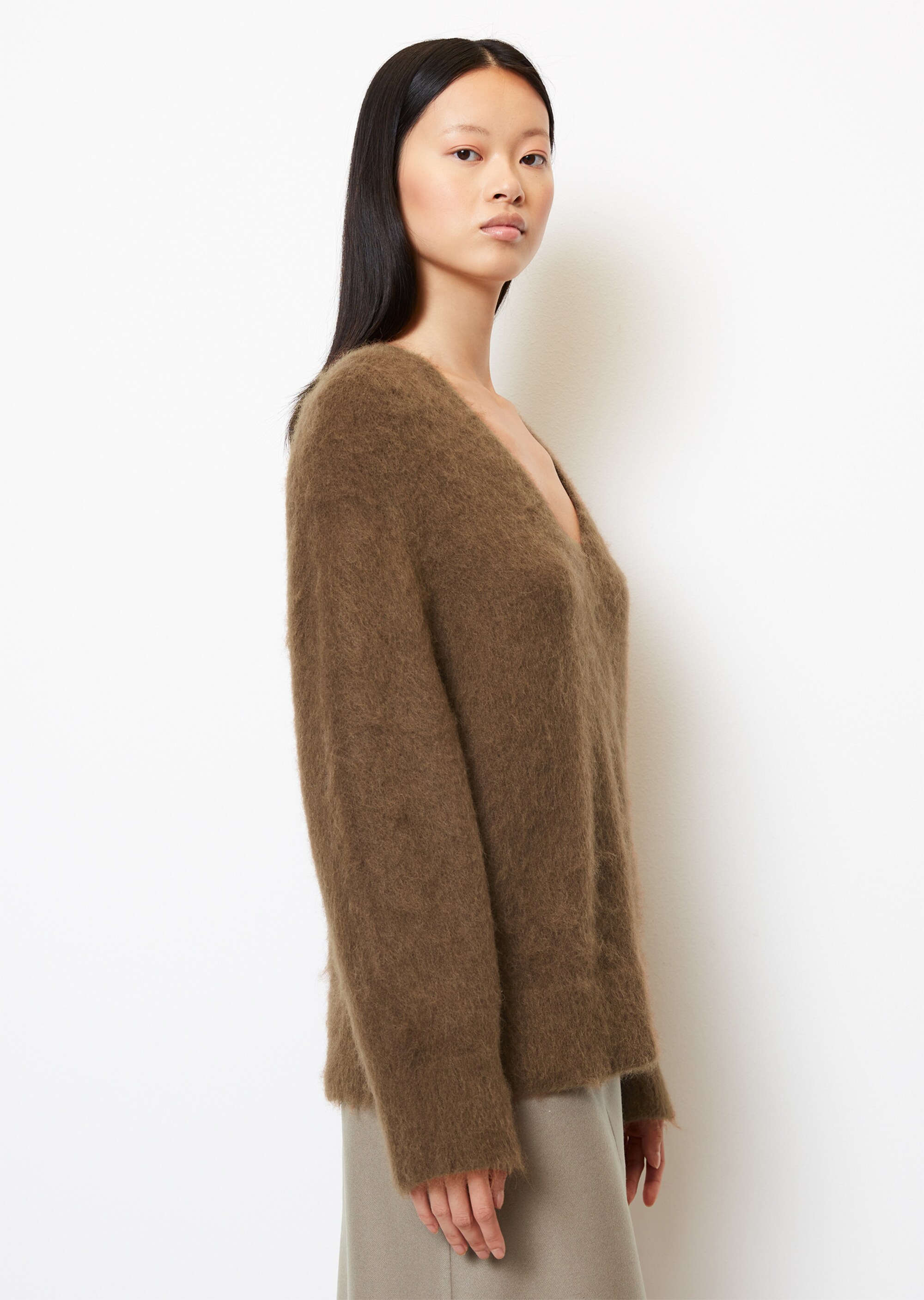 Kuscheliger Flausch-Pullover oversized aus Mohair-Wolle-Mix