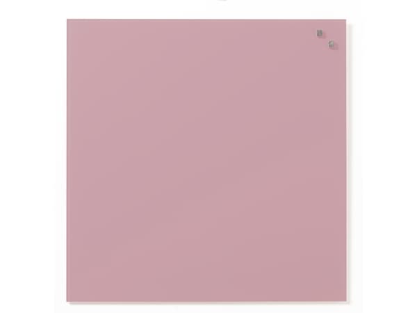 Magnetisk glastavle 45 x 45 cm lys pink