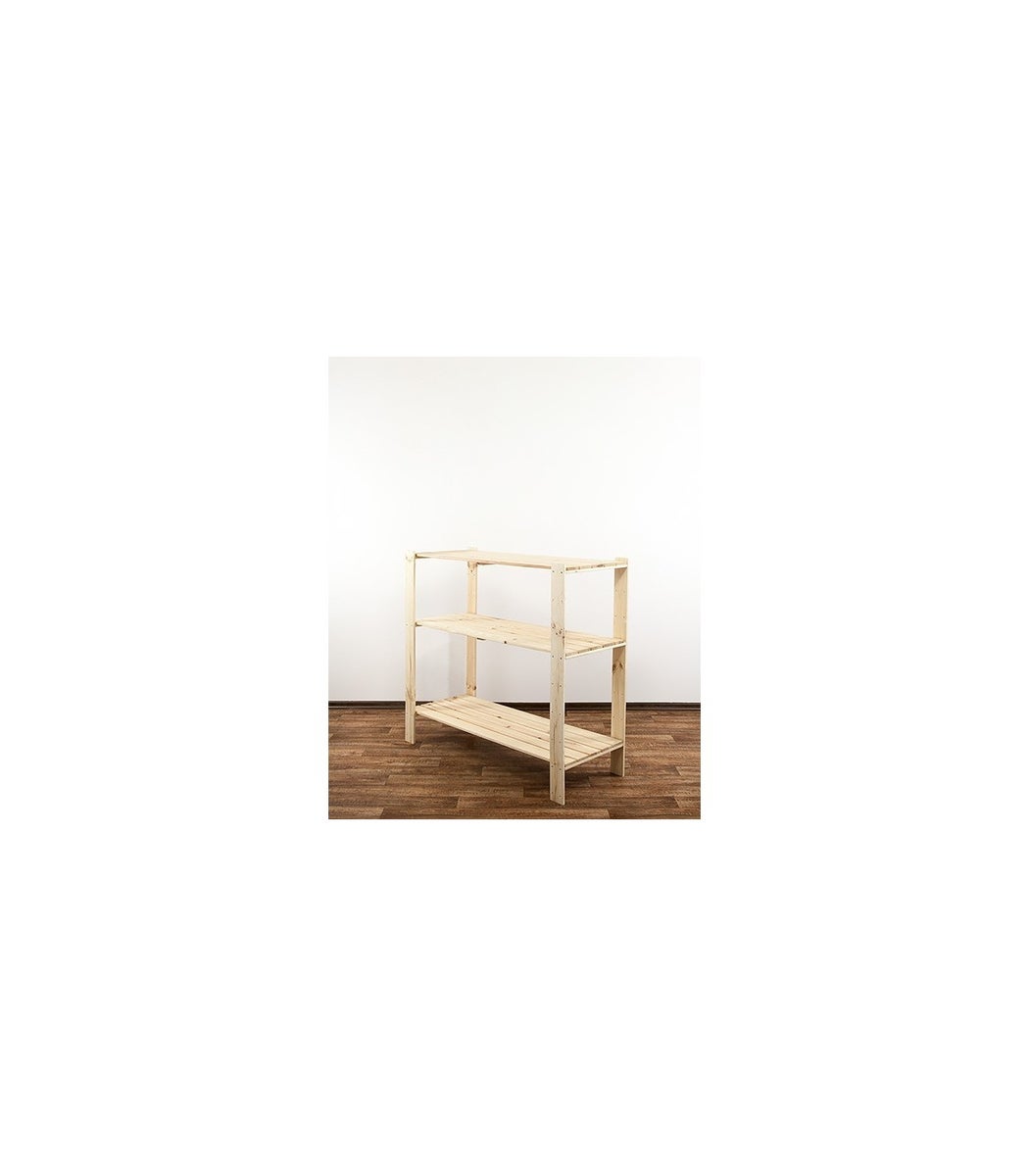 PROREGAL Houten Plank Woodland HxBxD 115 x 120 x 50 cm Plank Draagvermogen 120 kg 3 Planken Dennenhout Natuurlijk