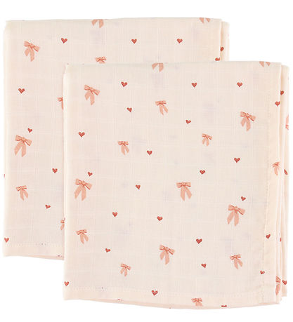 Cam Cam Spucktücher - 70x70 cm - 2er-Pack - Schleifen