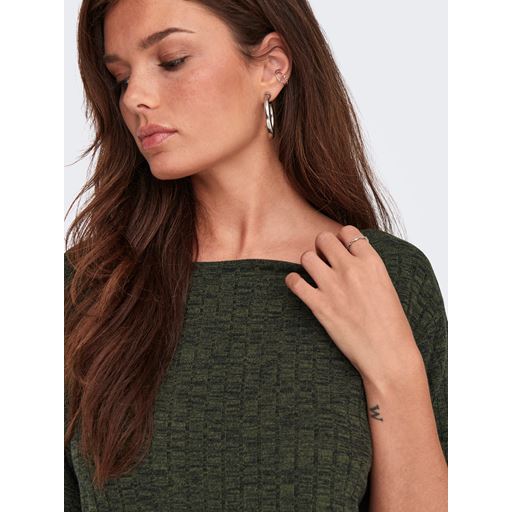 JDY Inez Rib Striktrøje, Winter Moss, XL