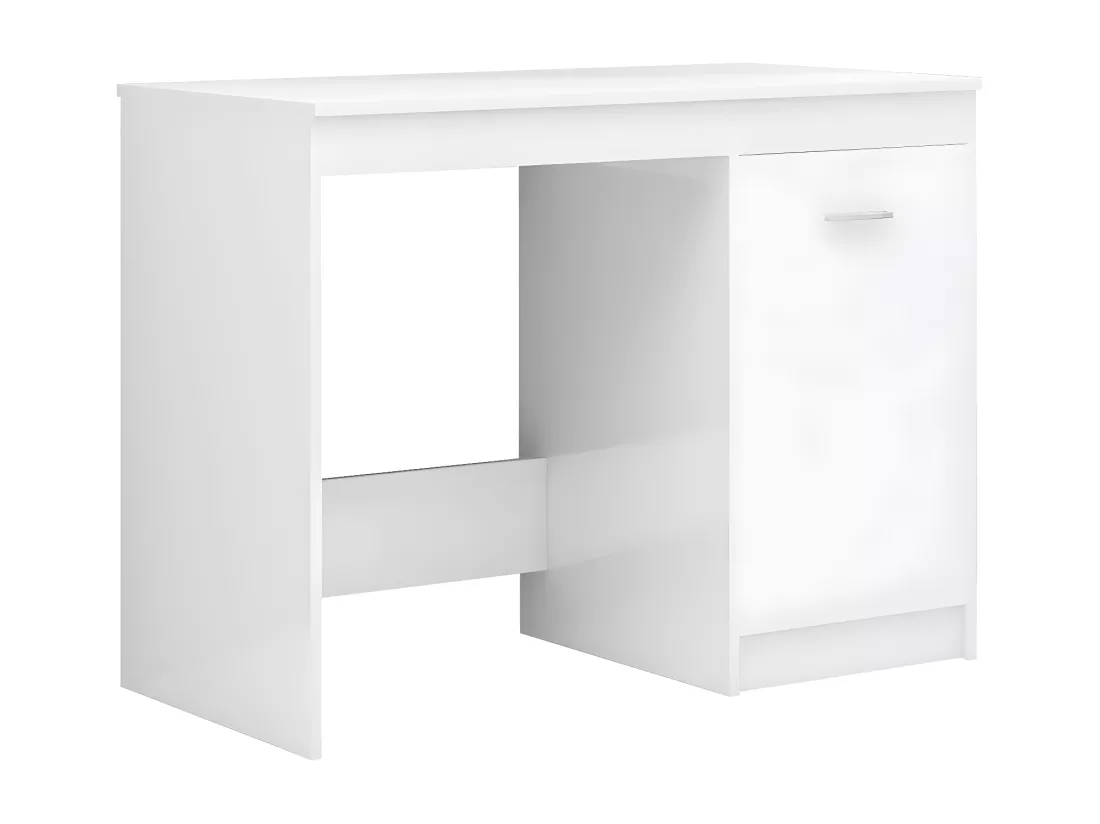 Bureau Blanc brillant 140x50x76 cm Aggloméré