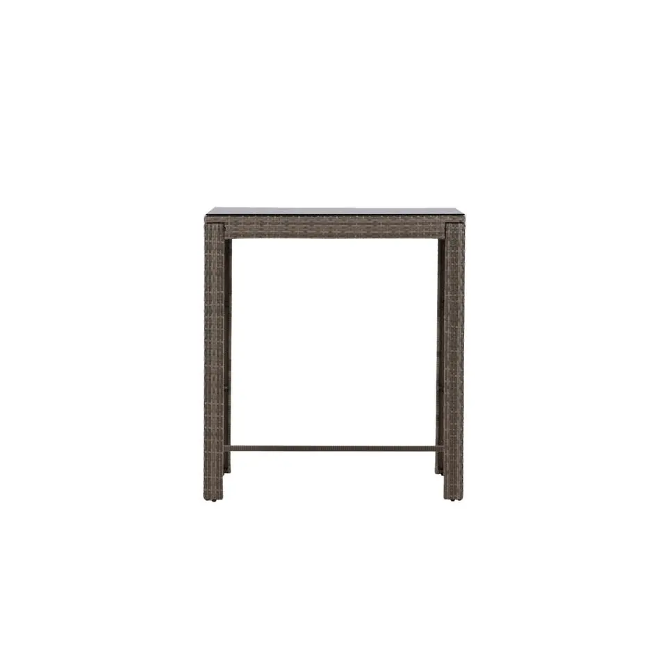 Bartafel Wicker - Grijs Glas - 100x60x110cm - Alo
