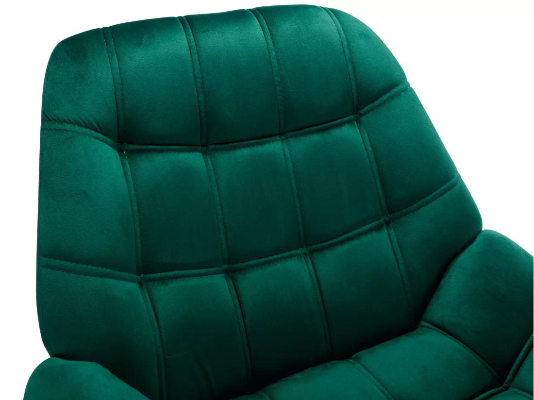 Fauteuil en velours vert LUOSTO