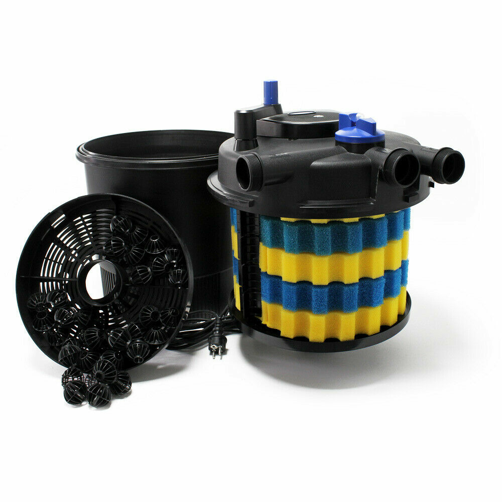 Kit set bassin 40000 litres 36 watts uvc pompe 8000 l/ tuyau 10 m kit de filtration