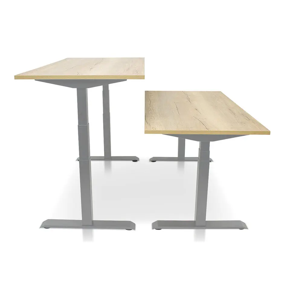 MRC PRO elektrisch ARBO zit-sta bureau - 140x80 cm robuust eiken