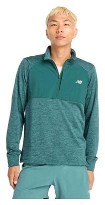 Haut thermique 1/2 zip New Balance Athletics Heat Grid Vert Homme