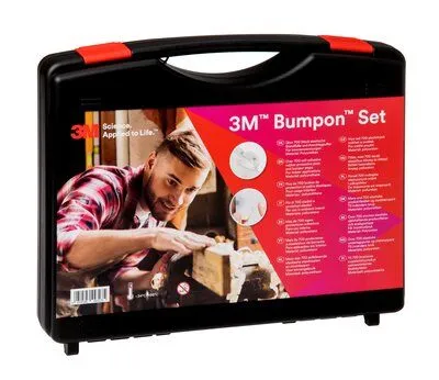 3M BUMPON SET 017, Sort, Transparent, Polyurethan (PU)
