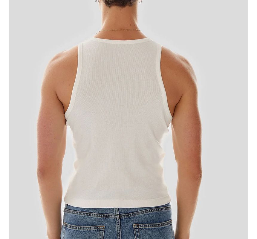 vrovion - Tanktop met effen uitsparing