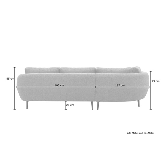 DOMO collection Loungesofa »Toledo«, links, beige