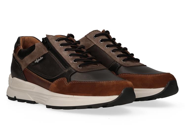 Australian Footwear Connery Leather Grey Cognac Taupe
