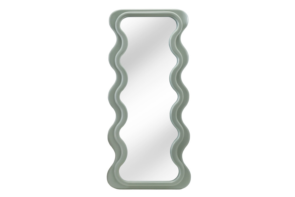 Design Wandspiegel CURVY 160cm salbeigrün