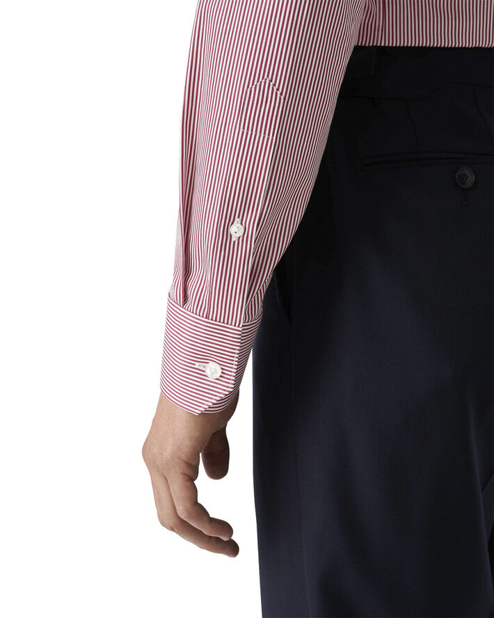 ETON Slim Fit Red Striped Elevatedtwill Shirt Rød