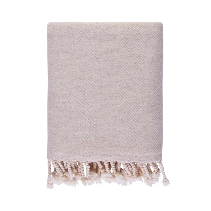 Studio Zondag - Herringbone Decke, 130 x 170 cm, beige