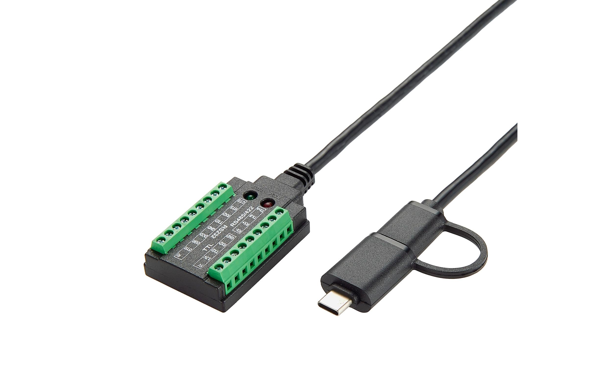Schnittstellenkabel USB EX-13003USB zu 1S Seriell RS-232/422/485/TTL Kabel mit Terminal Block, 1.0 m (FTDI Chipsatz)