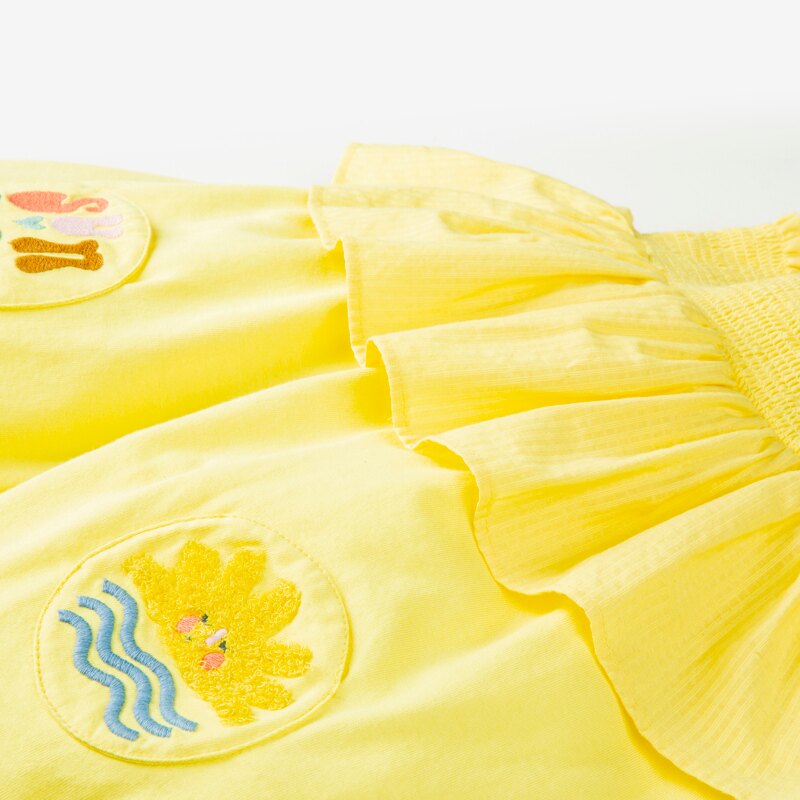 Combi bébé fille bi matière jaune Catimini Jaune