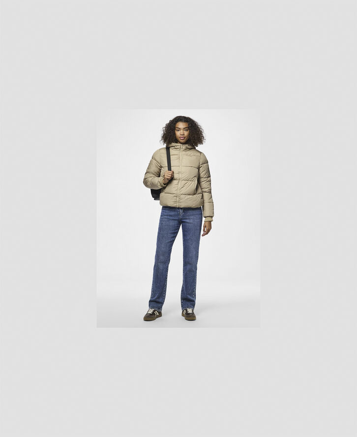 Pieces PCBEE NEW SHORT PUFFER JACKET NOOS Sølv